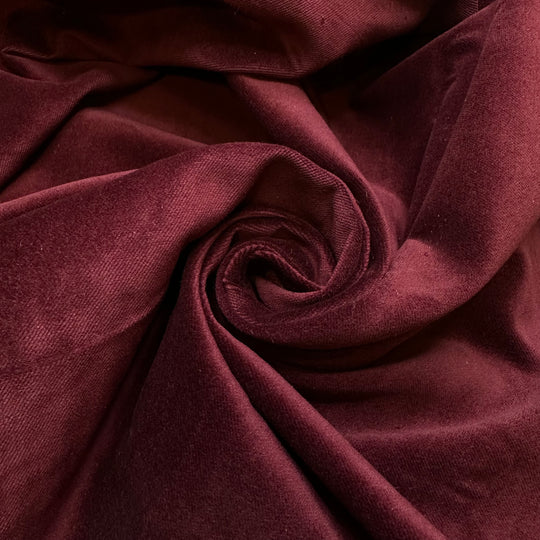 Cabernet Sauvignon - Velvet Cotton Blend Woven - Burgundy - Bundles