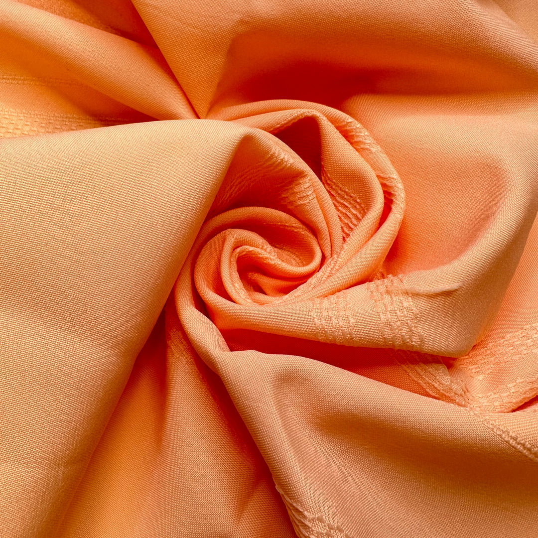 Peach Smoothie - Synthetic Blend Woven - Light Peach Stripes - 2.1M Bundle