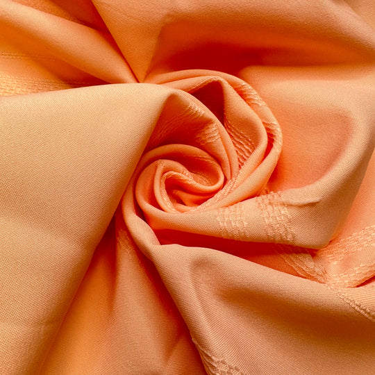 Peach Smoothie - Synthetic Blend Woven - Light Peach Stripes - 2.1M Bundle