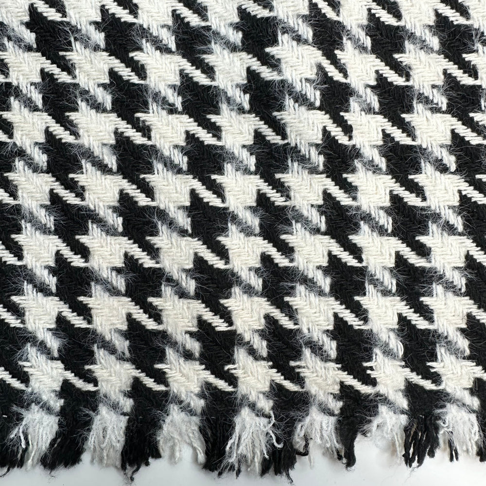 NTF Dec 21 - Houndstooth Wool Woven - White/Black Houndstooth - Bundles