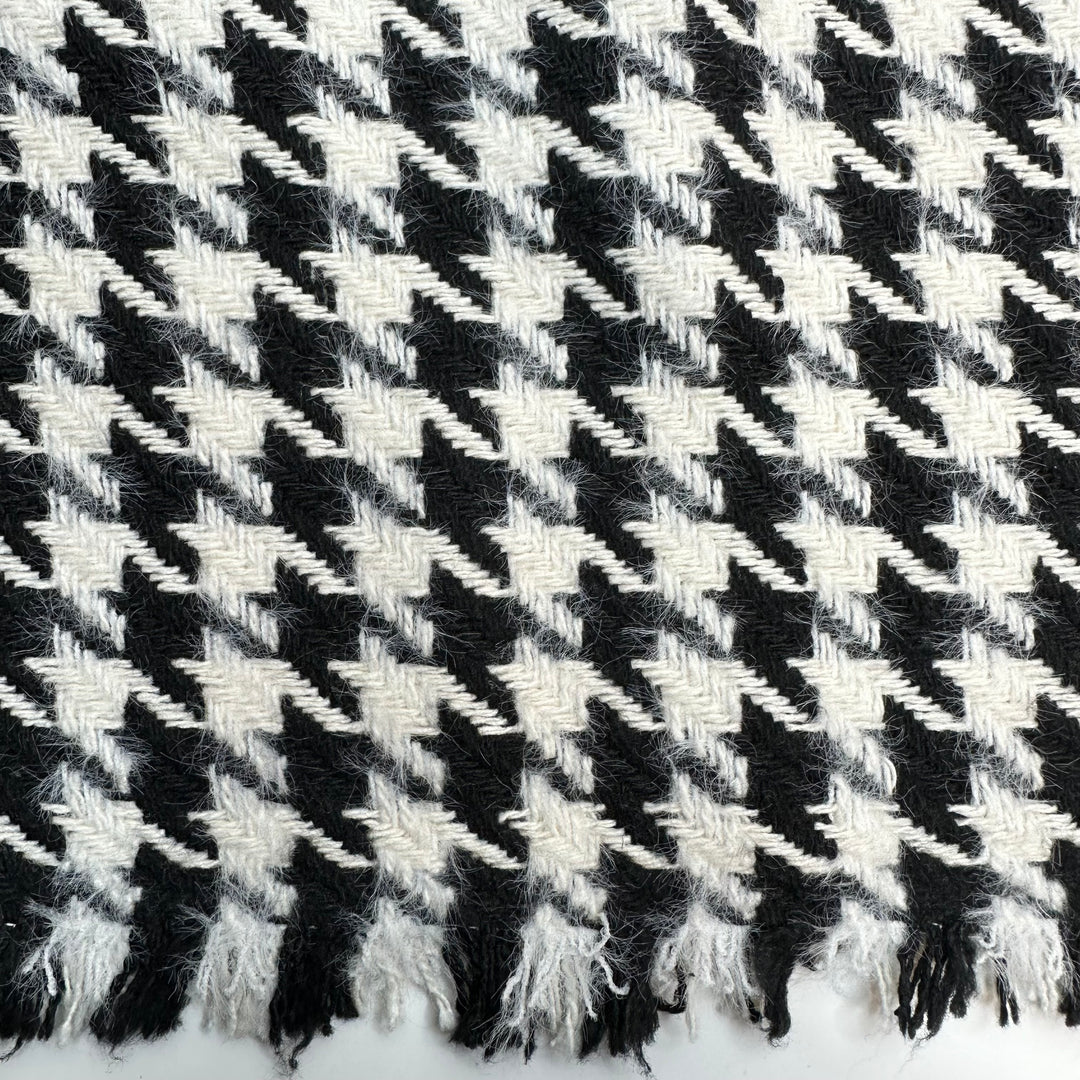 NTF Dec 21 - Houndstooth Wool Woven - White/Black Houndstooth - Bundles