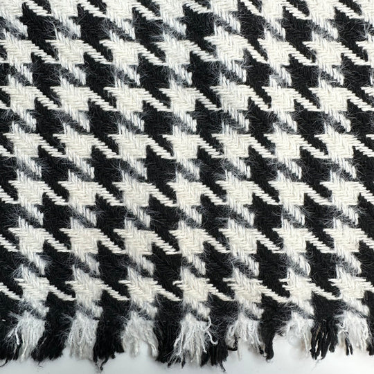 NTF Dec 21 - Houndstooth Wool Woven - White/Black Houndstooth - Bundles