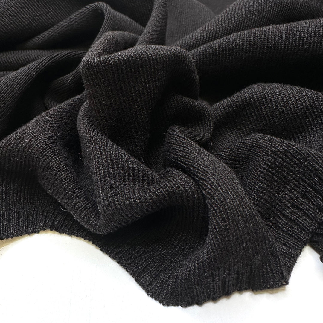 1 Night A Year - Rib Knit Acrylic Knit - Black - 2M Bundle