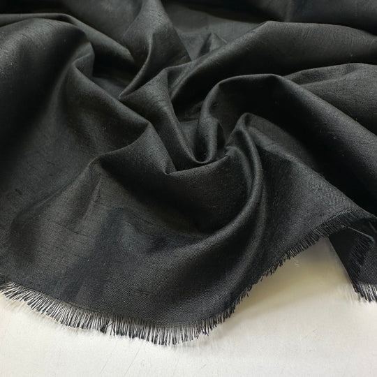 Ready For The Main Event - Raw Silk Silk Woven - Black - 2.75M Bundle