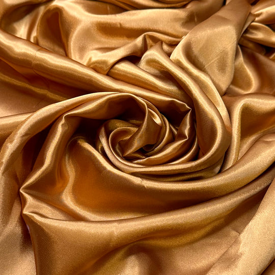Shining In The Spotlight - Satin Polyester Blend Woven - Copper - 3.75M Bundle