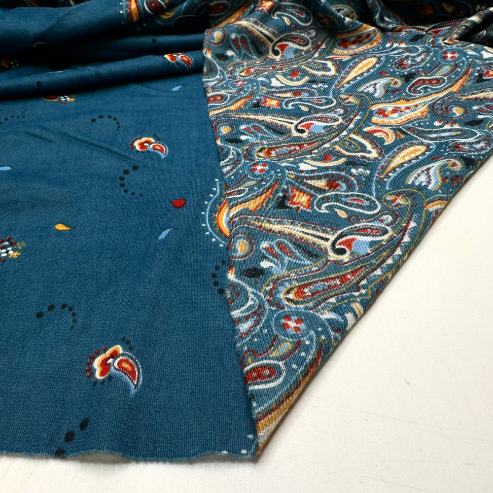 1 In A Krillion - 1 Side Is Brushed Jersey Poly Knit - Multi Paisley - 3M Bundle