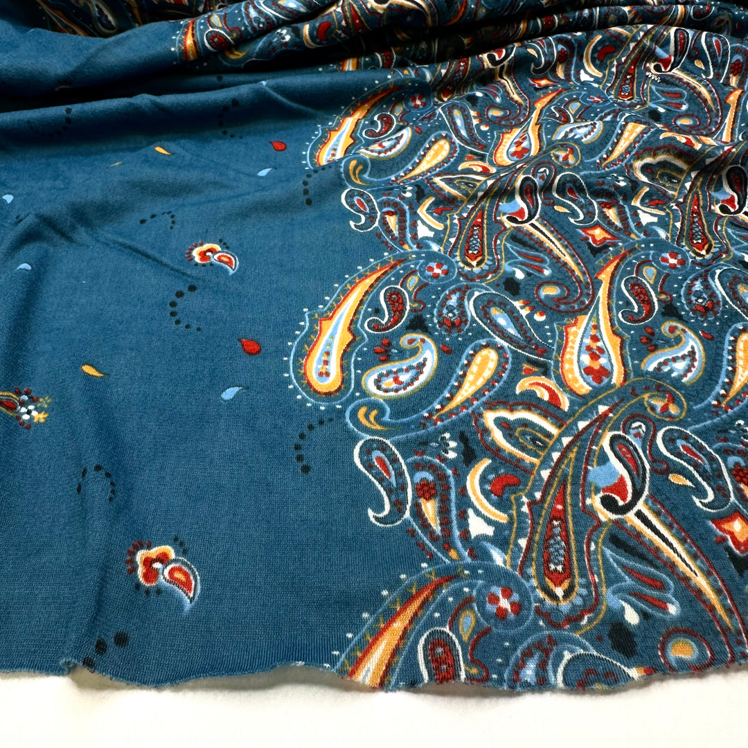 1 In A Krillion - 1 Side Is Brushed Jersey Poly Knit - Multi Paisley - 3M Bundle