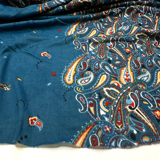 1 In A Krillion - 1 Side Is Brushed Jersey Poly Knit - Multi Paisley - 3M Bundle