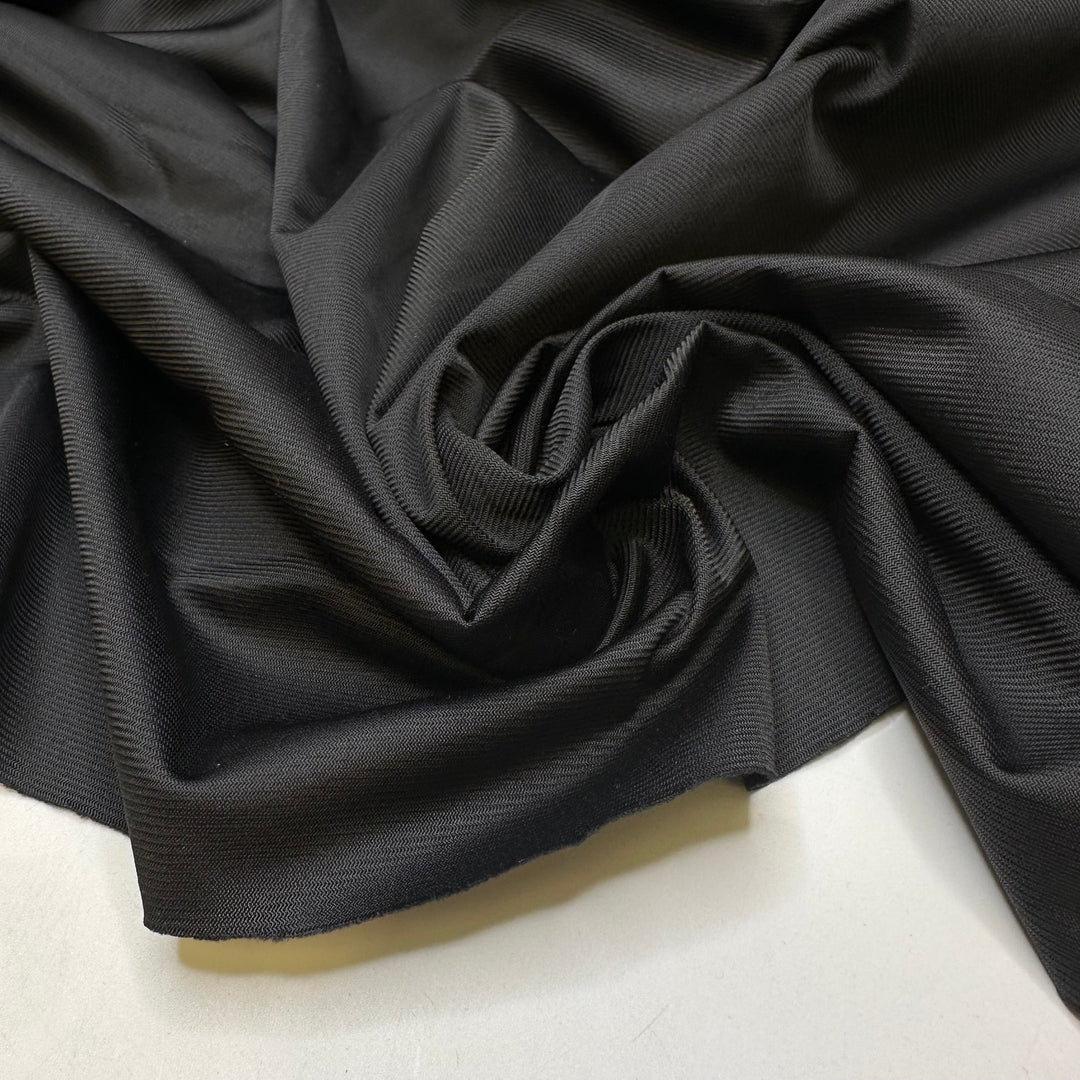 Powering The Lights - Softshell Rib Knit Poly Knit - Black - 0.8M Bundle