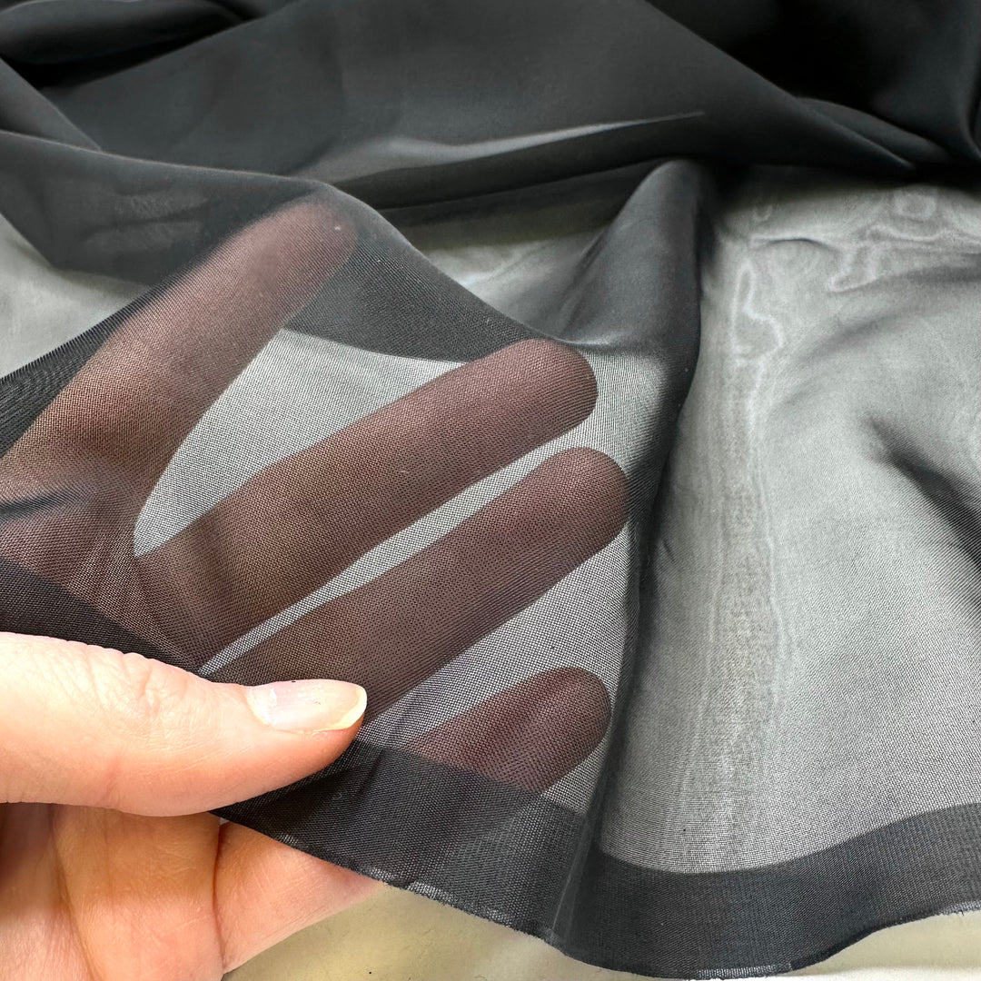 Ritzy Gem - Organza Poly Woven - Black - 2M Bundle