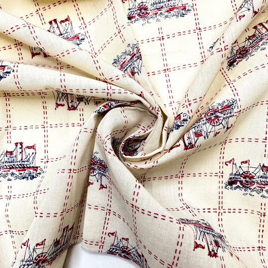 Steaming Ahead - Cotton Woven - Cream Multi - 3.7M Bundle