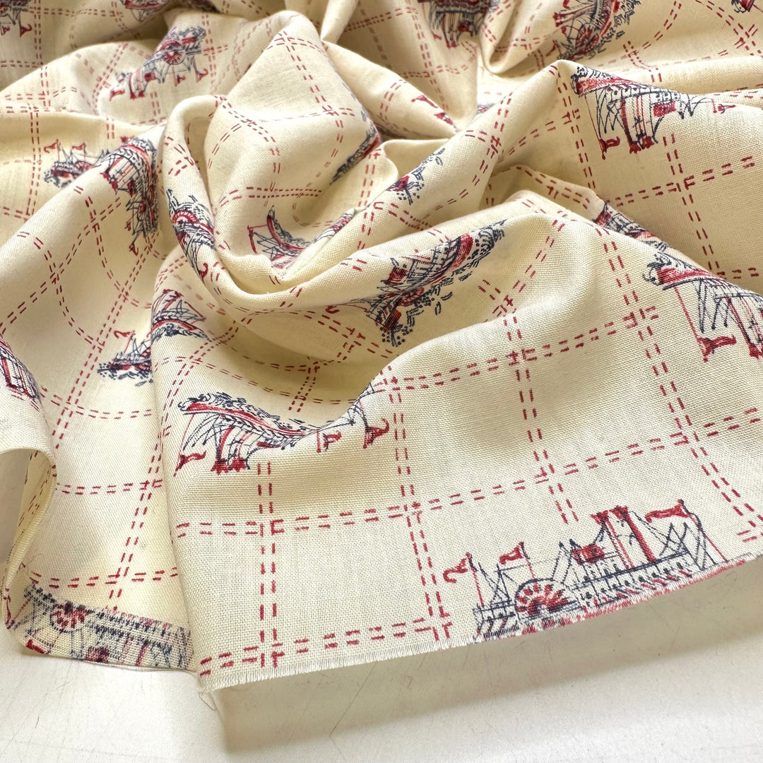 Steaming Ahead - Cotton Woven - Cream Multi - 3.7M Bundle