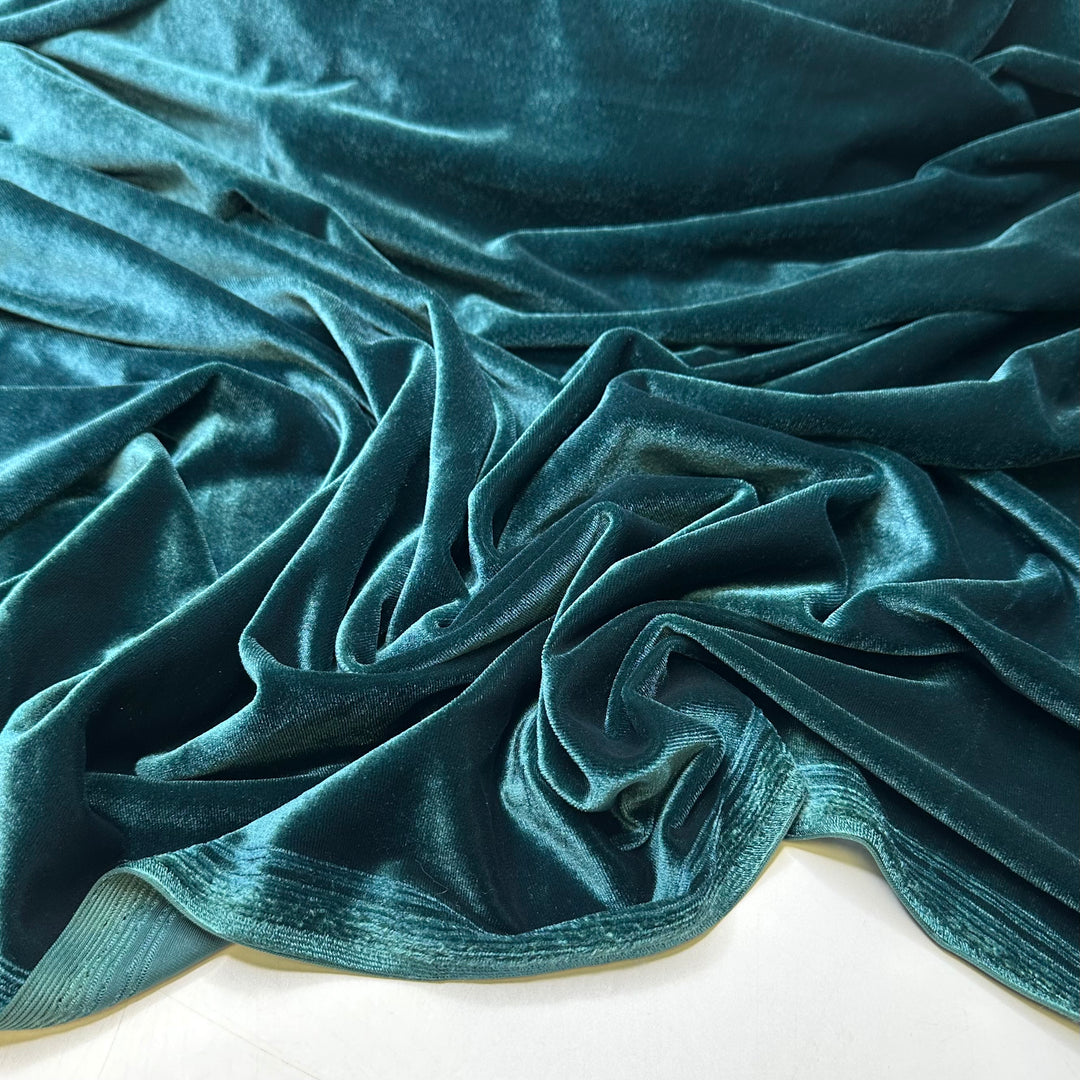 Celebrating Worldwide - Knitted Velour Polyester Blend Knit - Light Green/Blue - 1.3M Bundle