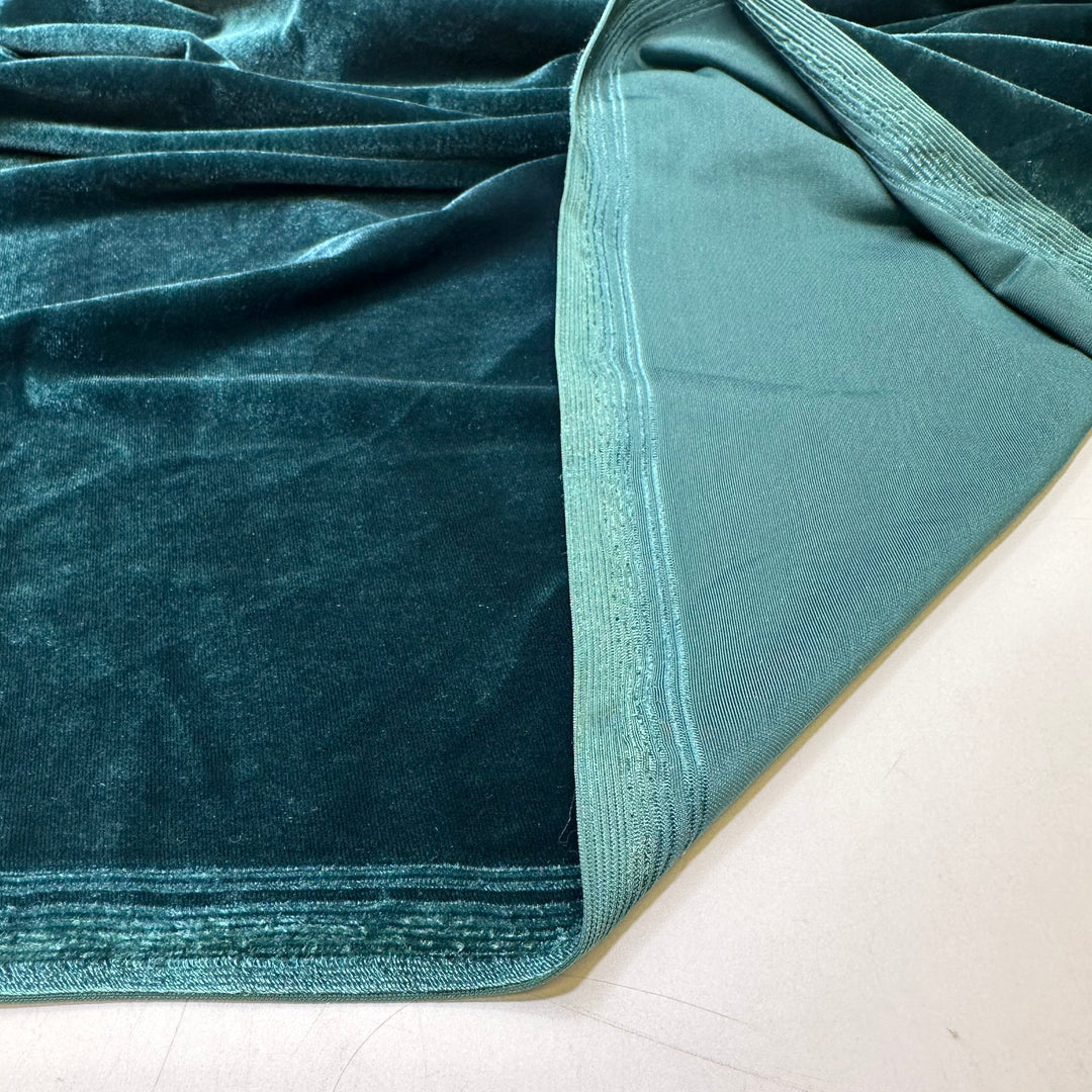 Celebrating Worldwide - Knitted Velour Polyester Blend Knit - Light Green/Blue - 1.3M Bundle