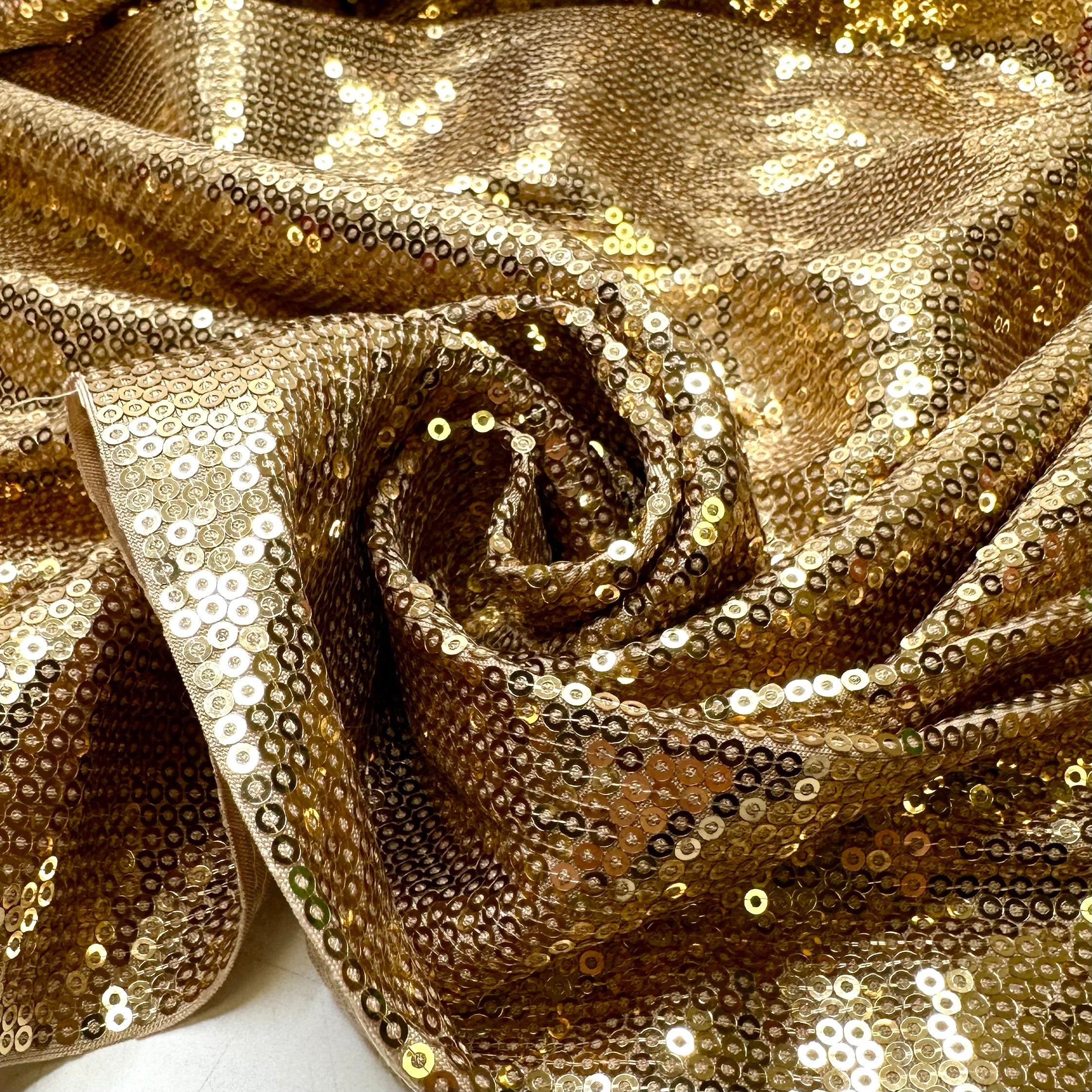 I'll Be My Own Glitterball - Sequins Jersey Poly Knit - Gold - Bundles ...