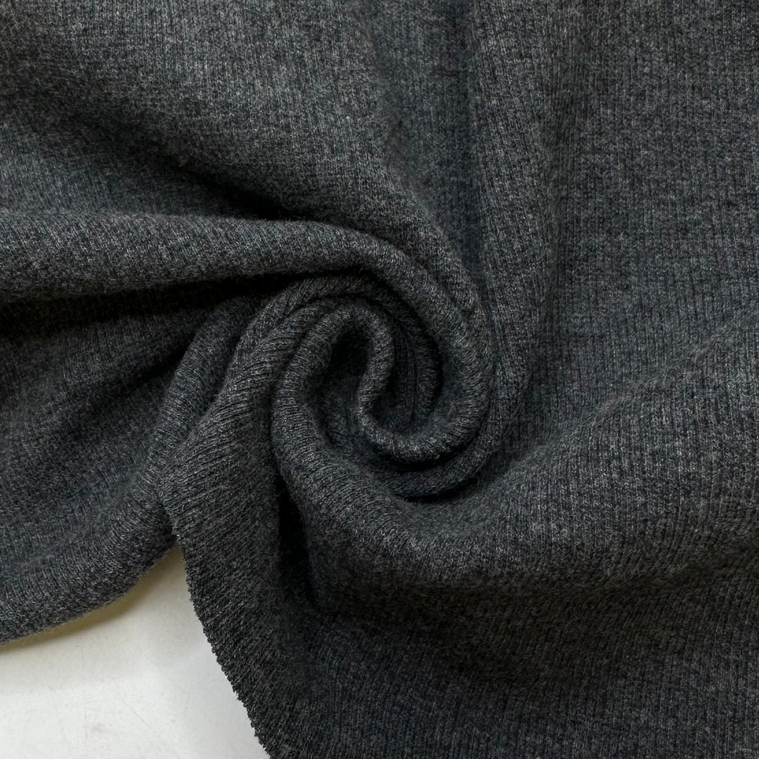 Rainy Days - Tubular Rib Knit Cotton Knit - Dark Grey - 1.9M Bundle