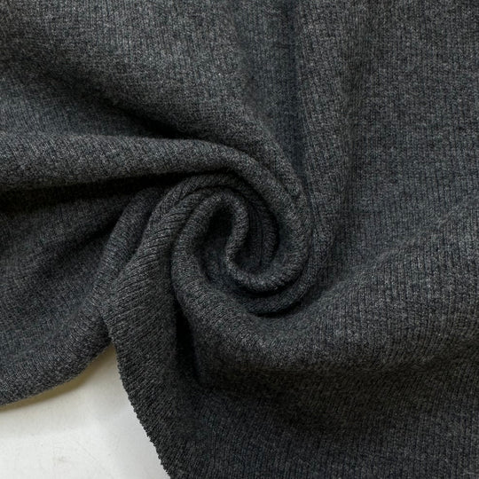 Rainy Days - Tubular Rib Knit Cotton Knit - Dark Grey - 1.9M Bundle