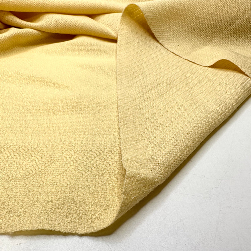 Babies Blanket - Pattern In The Weave Decorative Twill Wool Blend Woven - Light Yellow/Beige Geometric - 1M Bundle