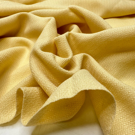 Babies Blanket - Pattern In The Weave Decorative Twill Wool Blend Woven - Light Yellow/Beige Geometric - 1M Bundle
