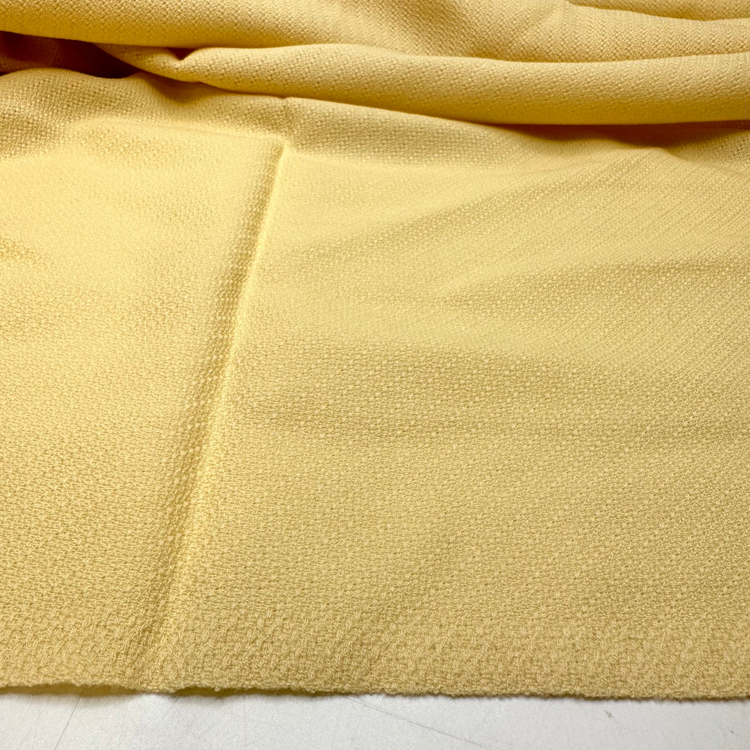 Babies Blanket - Pattern In The Weave Decorative Twill Wool Blend Woven - Light Yellow/Beige Geometric - 1M Bundle