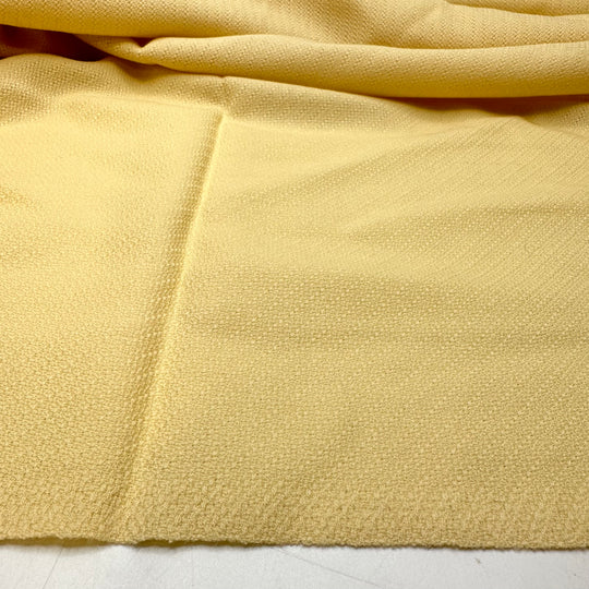 Babies Blanket - Pattern In The Weave Decorative Twill Wool Blend Woven - Light Yellow/Beige Geometric - 1M Bundle