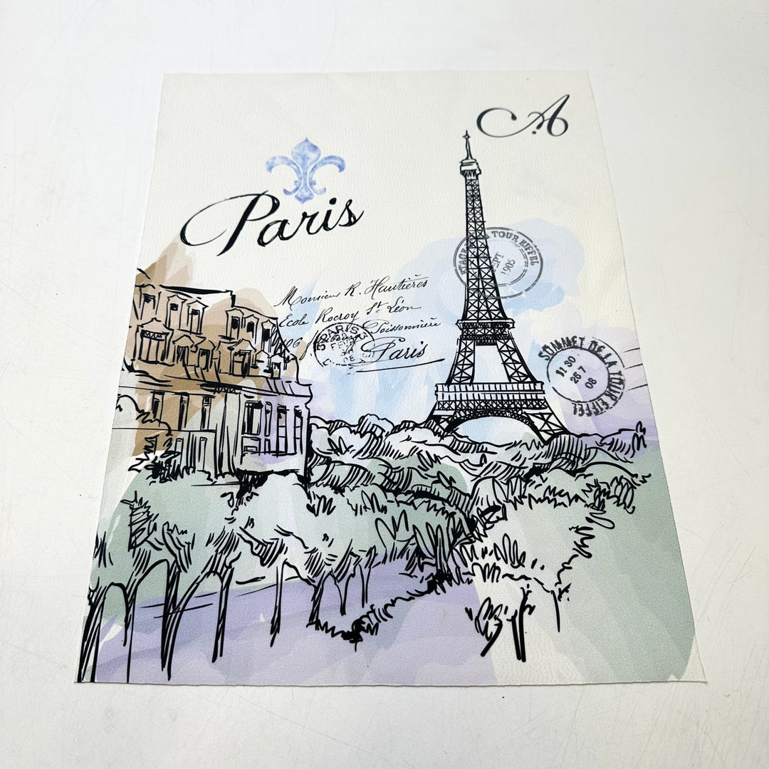 Lycra Paris Print Scrap Pack - Lycra Poly/Spandex Knit - Multi Paris Drawing - 0.2M Bundle
