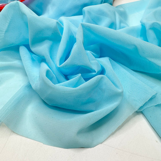 Blue Mesh Scrap Packs - Mesh Poly/Spandex Knit - Light Blue - Bundles