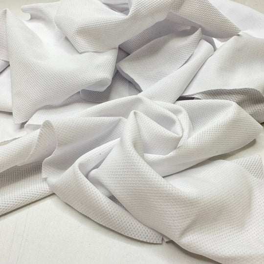 Sports Mesh Scrap Pack - Sport Mesh Poly/Spandex Knit - Light White/Beige - Bundles