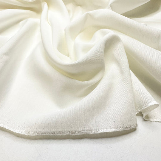 Bobbin Along - Rib Weave Cotton Blend Woven - White - 2.9M Bundle