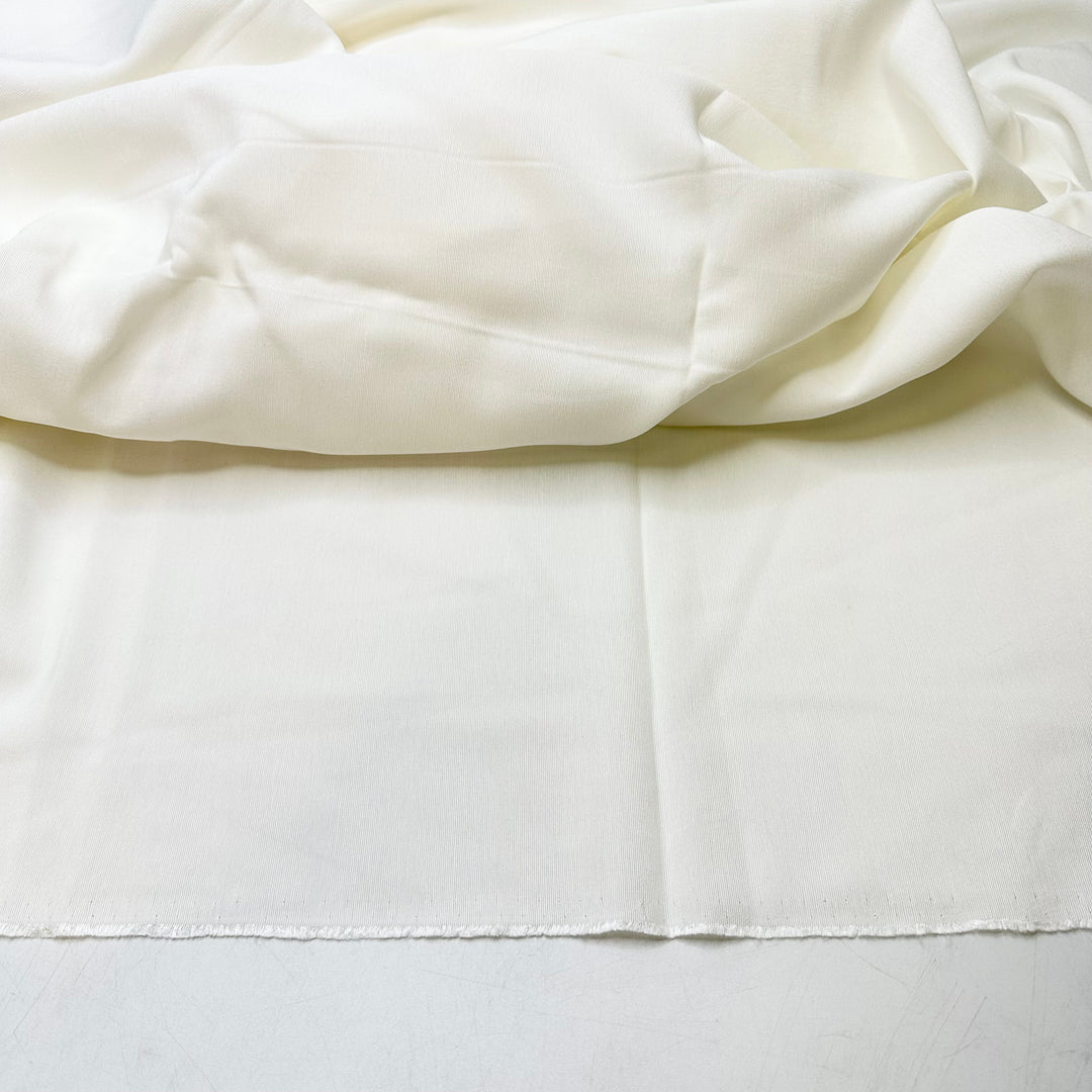 Bobbin Along - Rib Weave Cotton Blend Woven - White - 2.9M Bundle