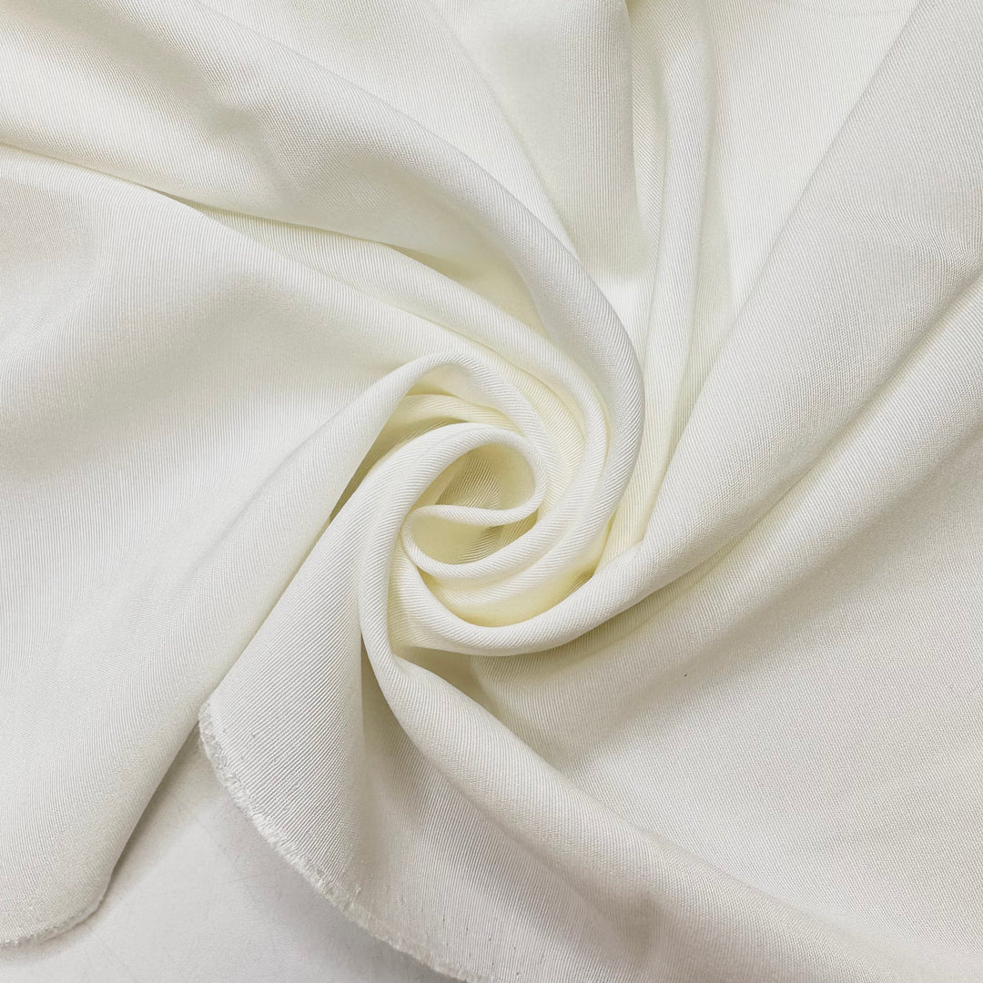 Bobbin Along - Rib Weave Cotton Blend Woven - White - 2.9M Bundle