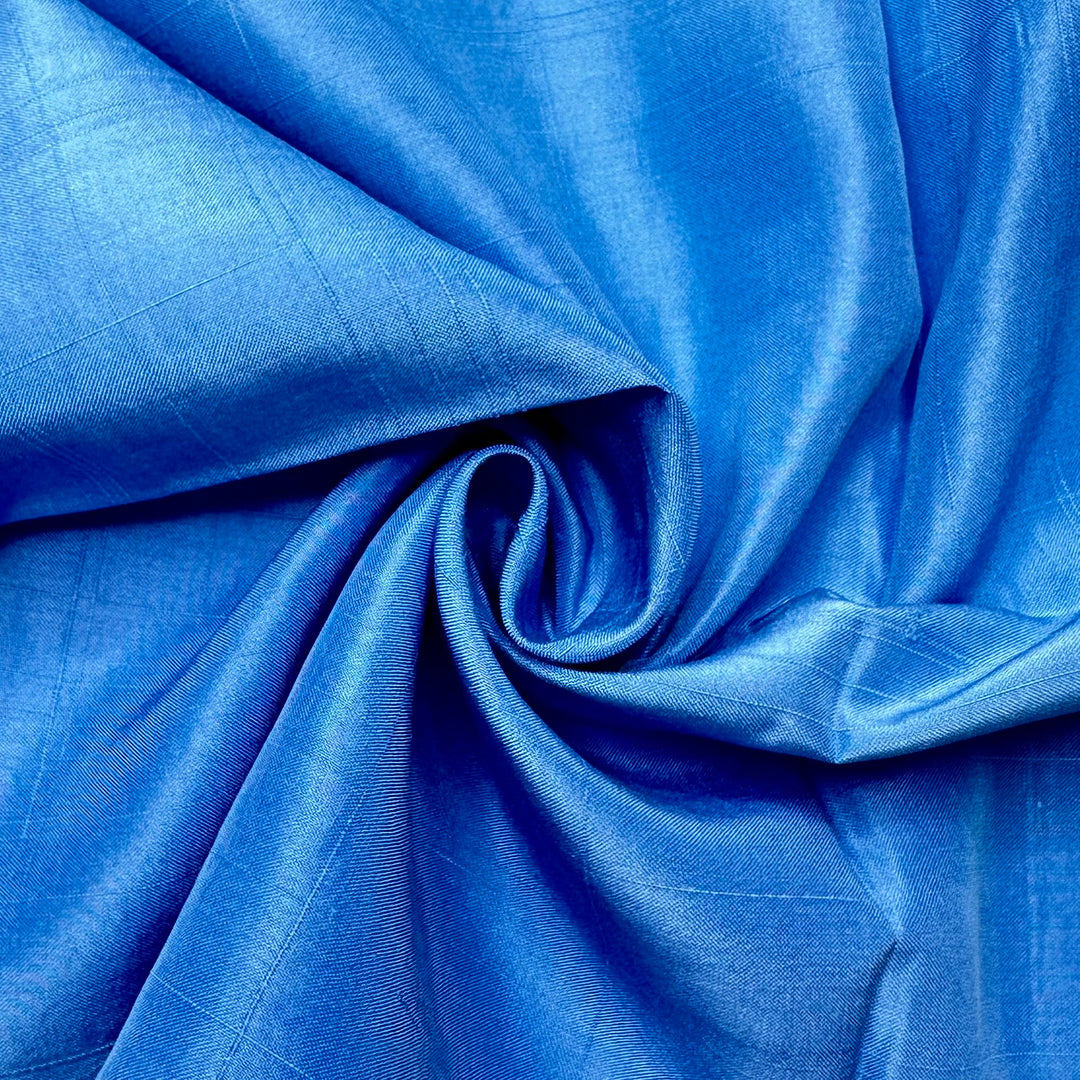 Sewing Serendipity - Slub In The Weave Silk Woven - Blue - 2.3M Bundle