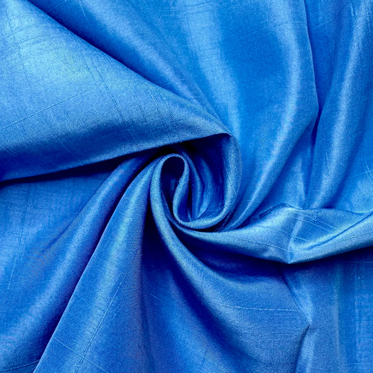 Sewing Serendipity - Slub In The Weave Silk Woven - Blue - 2.3M Bundle