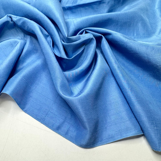 Sewing Serendipity - Slub In The Weave Silk Woven - Blue - 2.3M Bundle