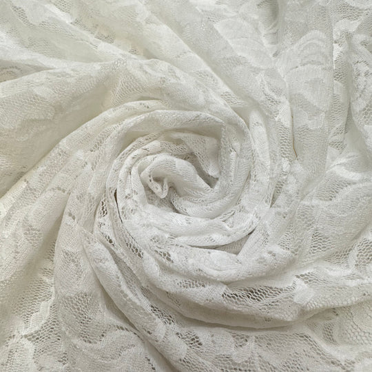 Daydreaming About Future Projects - Lace Synthetic Blend Knit - White Floral - 3M Bundle
