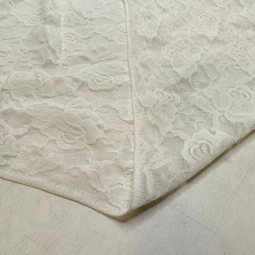 Daydreaming About Future Projects - Lace Synthetic Blend Knit - White Floral - 3M Bundle