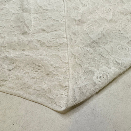 Daydreaming About Future Projects - Lace Synthetic Blend Knit - White Floral - 3M Bundle