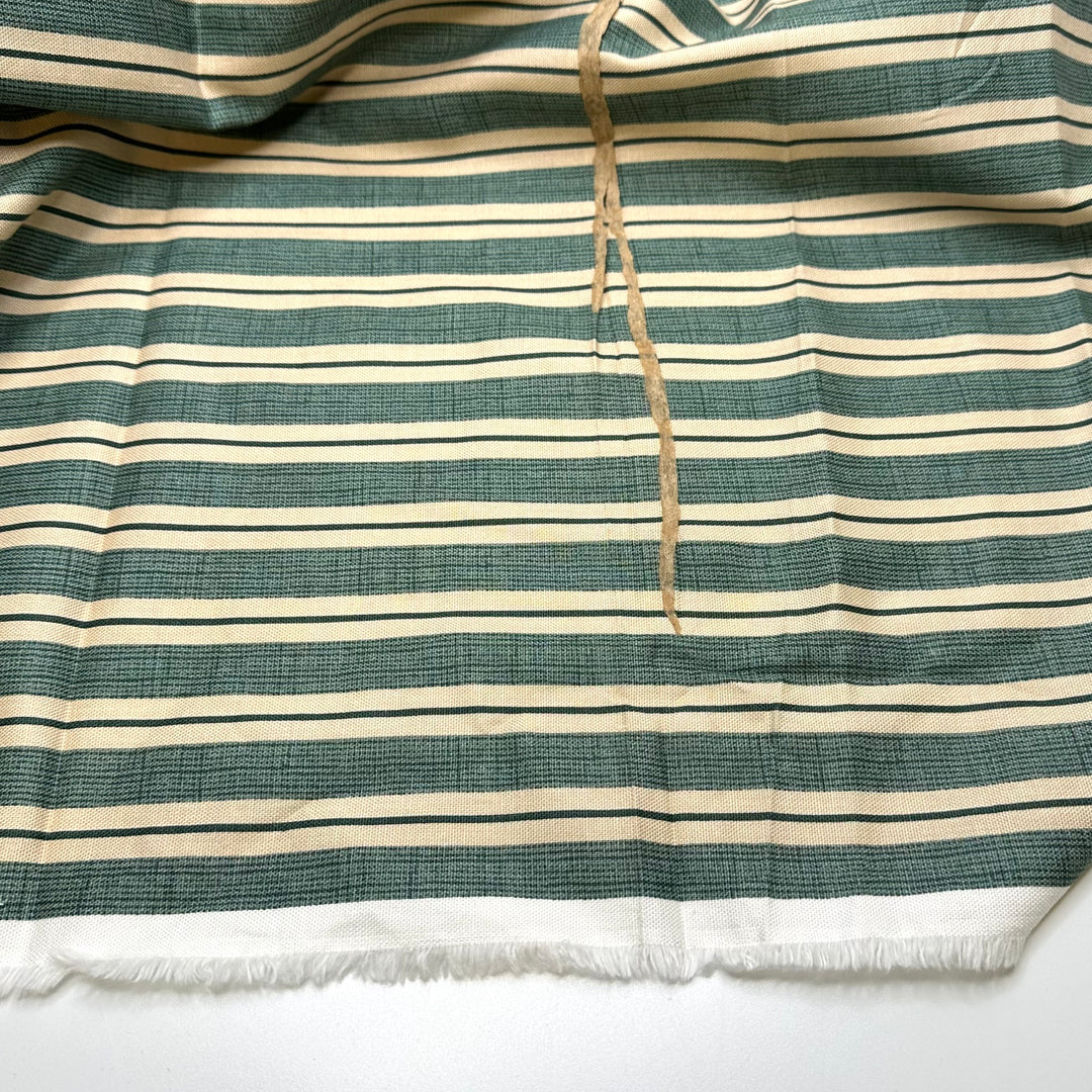 Im On A Roll - Cotton Woven - Green/Beige Stripes - Bundles