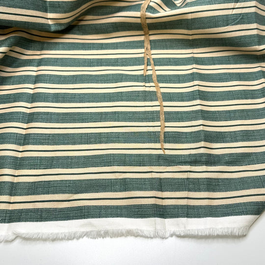 Im On A Roll - Cotton Woven - Green/Beige Stripes - Bundles