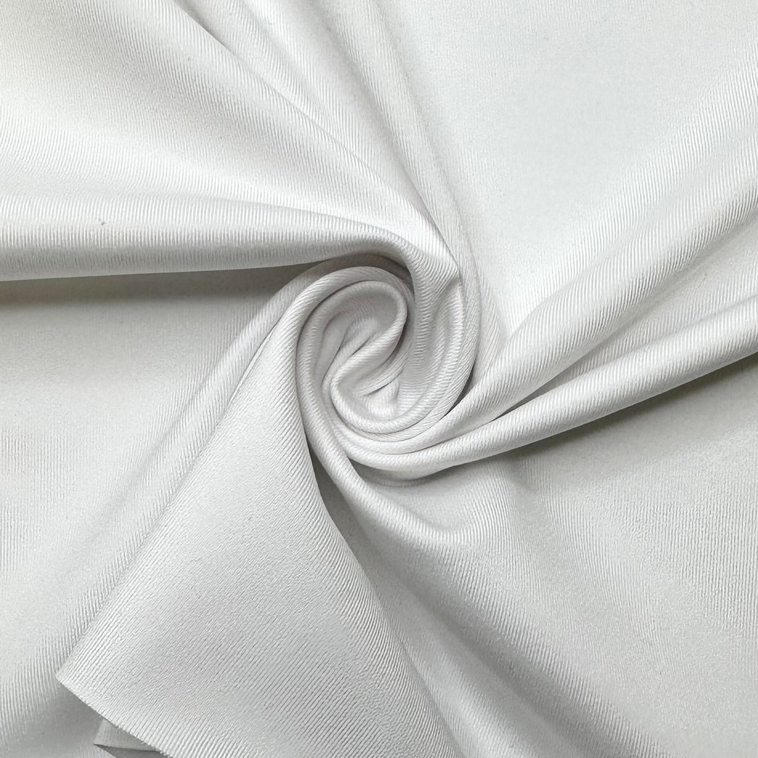Time For A Blank Slate - Rib Knit Polyester Blend Knit - White - 2.5M Bundle