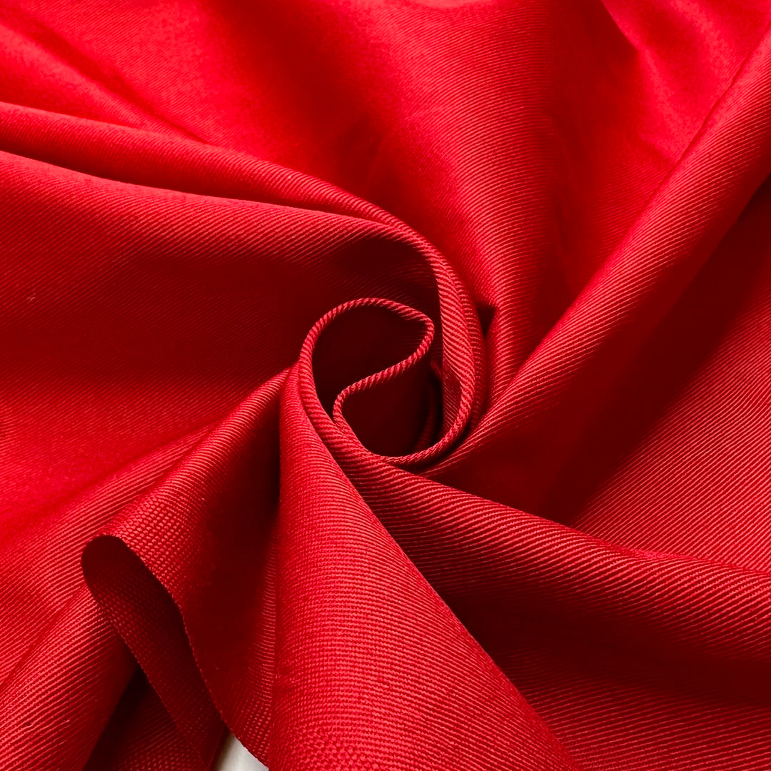I Ll See It Through - Twill Weave Polyester Blend Woven - Red - 2.2M Bundle