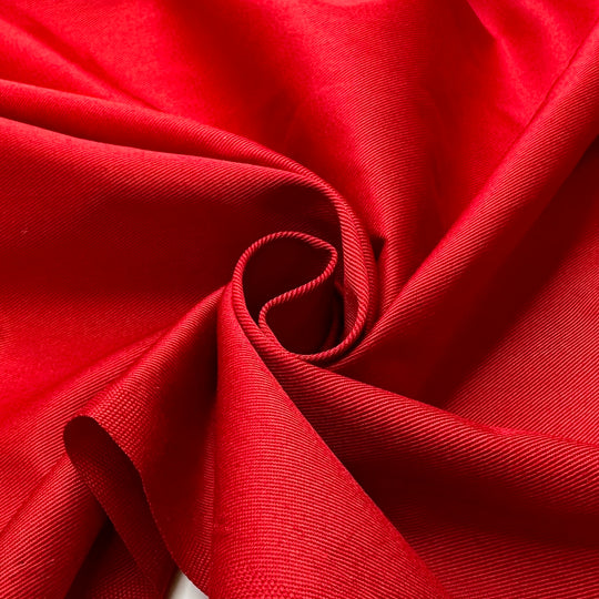 I Ll See It Through - Twill Weave Polyester Blend Woven - Red - 2.2M Bundle