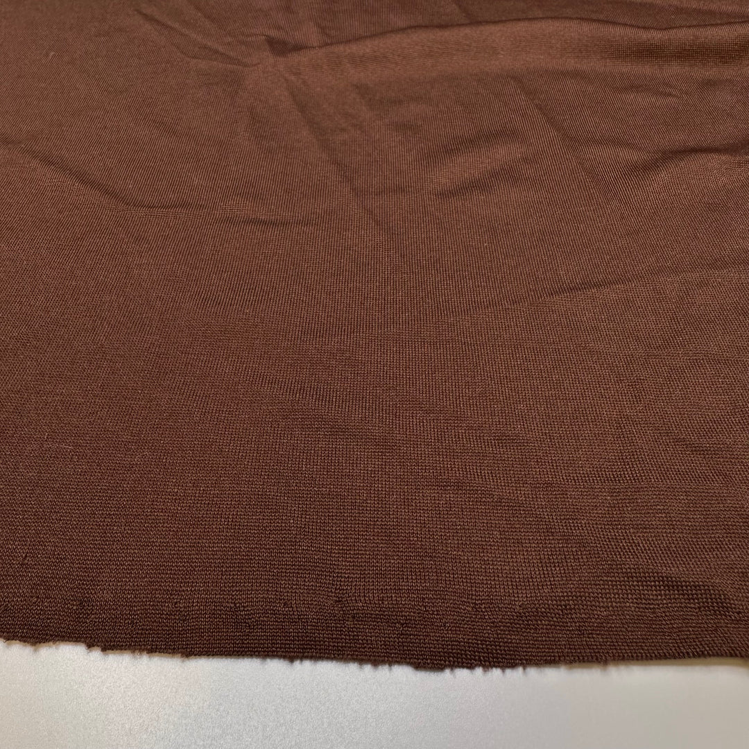 My Aunts Famous Brownie Recipe - Vintage Polyester Blend Knit - Brown - 1.5M Bundle