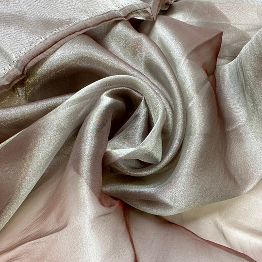 The First 3D Movie - Vintage Organza Poly Woven - Light Burgundy/Grey - 2M Bundle