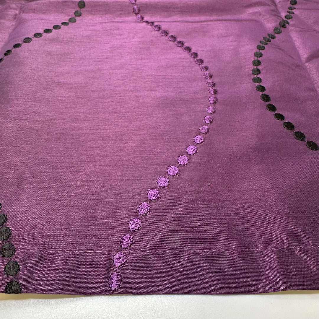 Buying Fashion Magazines - Vintage Polyester Blend Woven - Dark Purple/Black Geometric - 1M Bundle