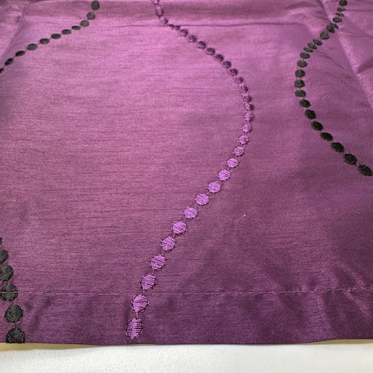 Buying Fashion Magazines - Vintage Polyester Blend Woven - Dark Purple/Black Geometric - 1M Bundle