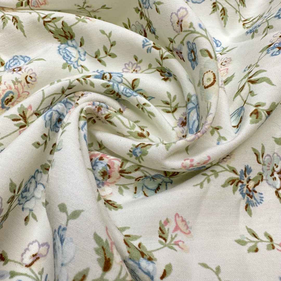 They Used Everything - Poly/Cotton Woven - Cream Multi Floral - 2.3M Bundle
