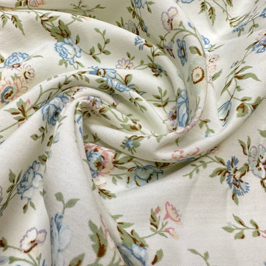 They Used Everything - Poly/Cotton Woven - Cream Multi Floral - 2.3M Bundle