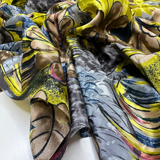 Mother Willow Father Oak - Vintage Sateen Poly Woven - Multi Oak Leaf Motif - 1.2M Bundle
