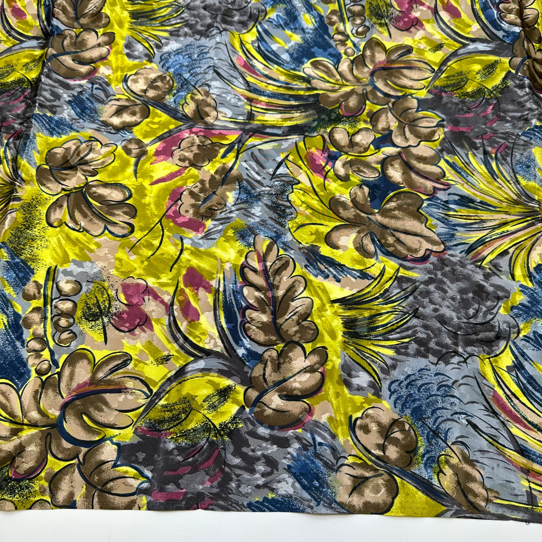 Mother Willow Father Oak - Vintage Sateen Poly Woven - Multi Oak Leaf Motif - 1.2M Bundle
